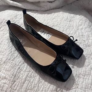 Vince Camuto Black Patent Leather Flats